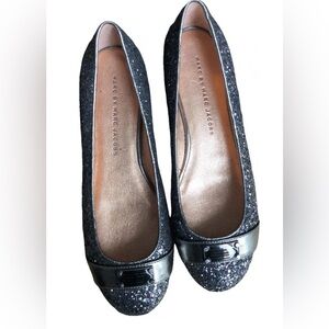 Marc by Marc Jacobs Black Glitter Flats